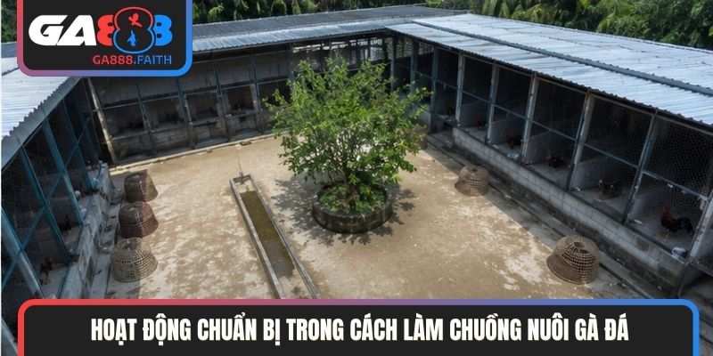 Hoạt động chuẩn bị trong cách làm chuồng nuôi gà đá