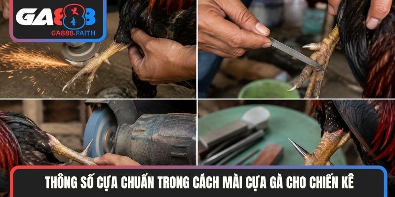 Thông số cựa chuẩn trong cách mài cựa gà cho chiến kê