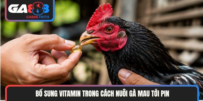 Bổ sung vitamin trong cách nuôi gà mau tới pin