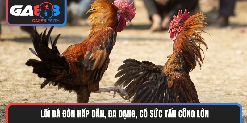 Lối đá đòn hấp dẫn, đa dạng, có sức tấn công lớn