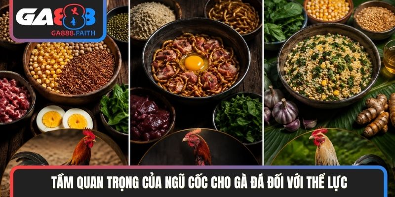 Tầm quan trọng của ngũ cốc cho gà đá đối với thể lực