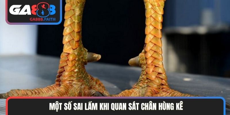 Một số sai lầm khi quan sát chân hùng kê